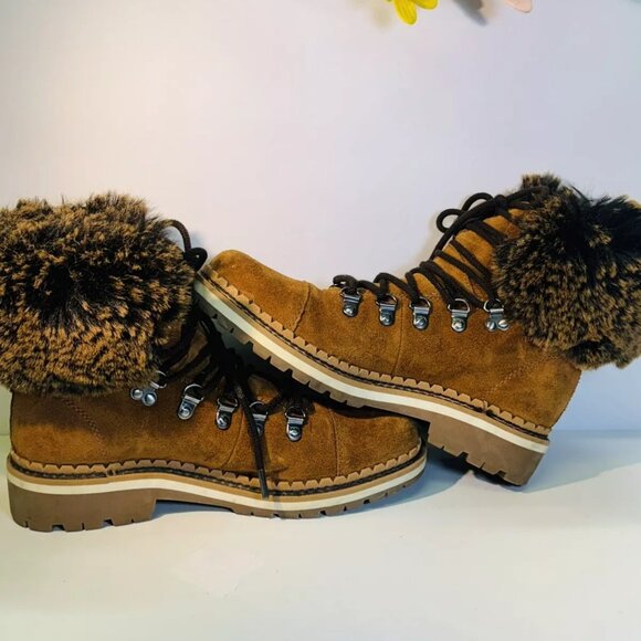 Sam Edelman Boots Women's 6M Bowen Brown Suede Leather Fall Winter Shoes - Picture 5 of 7